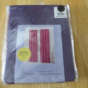 Shelby Thermal Lined Rod Pocket Curtain Panel, 42×63